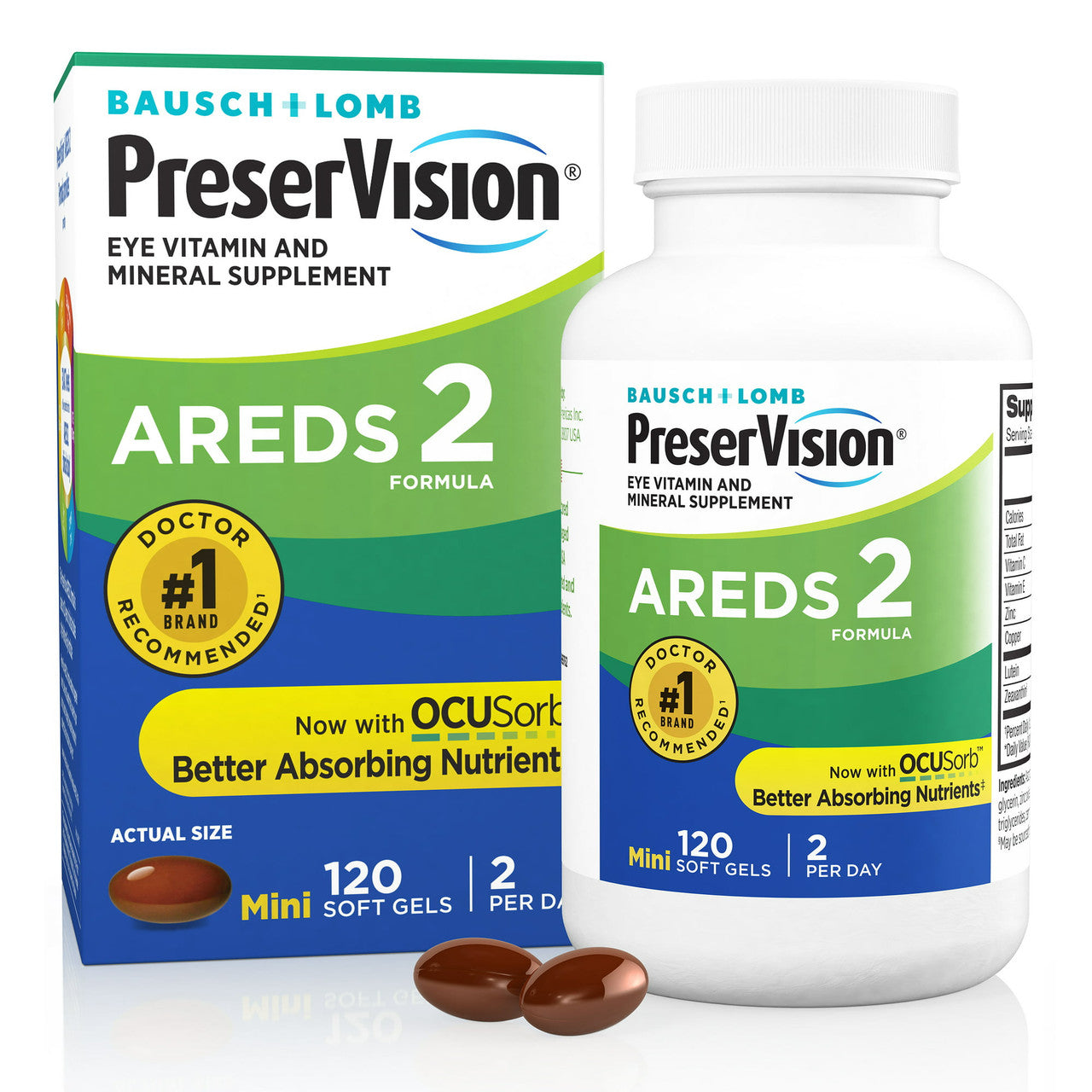 PreserVision Areds 2 Vitamin and Mineral Supplement Soft Gels 120 ea